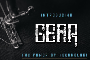 Gear Display Font for Creative Craft Projects
