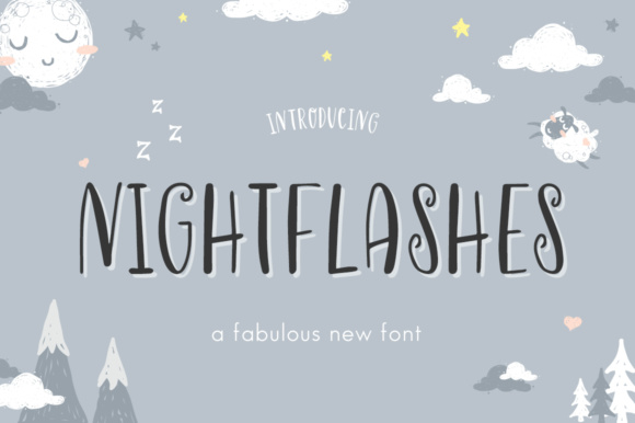 Nightflashes: A Dreamy Display Font for Crafters and Designers